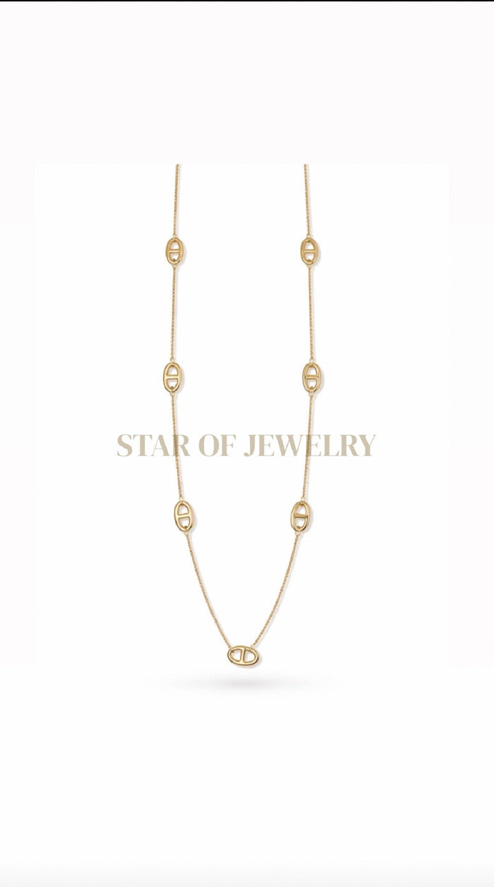Sautoir maille marine gold
