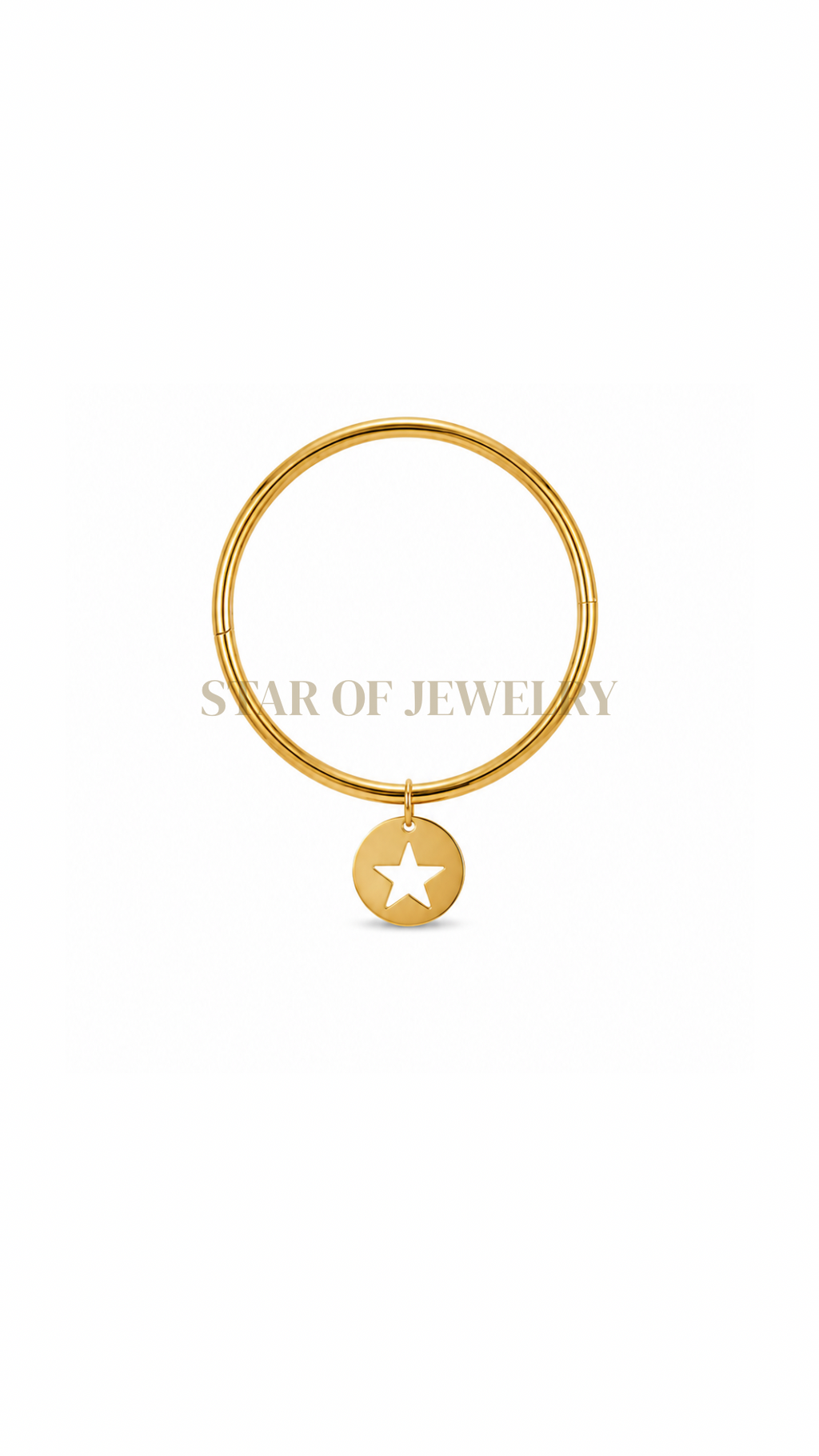 Jonc étoile creusé Gold