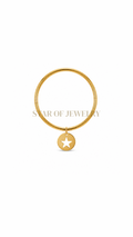 Jonc étoile creusé Gold