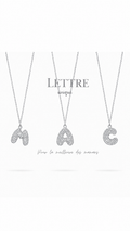 Collier lettre strass Silver